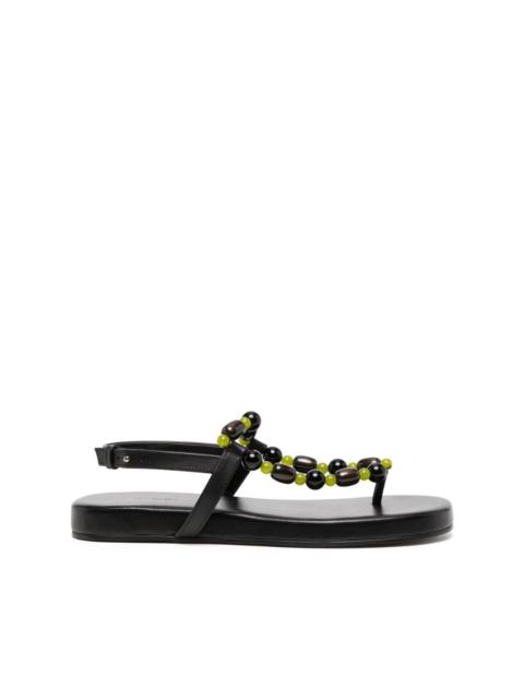 LOW CLASSIC bead-detail open-toe sandals