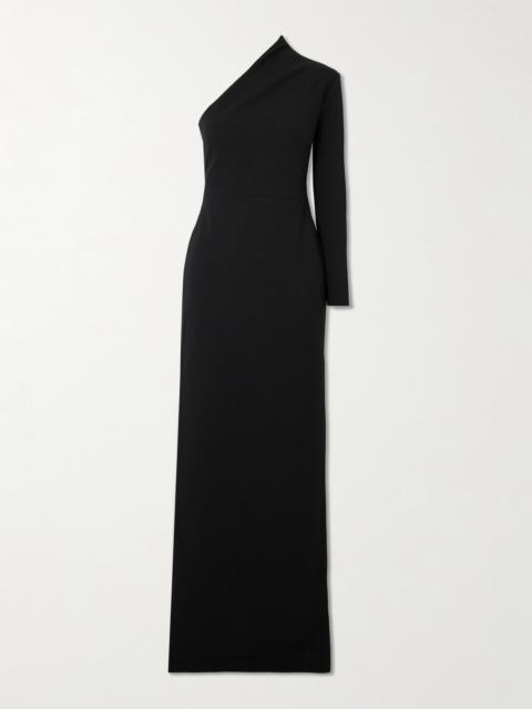 SOLACE LONDON Joana One-sleeve Crepe Gown