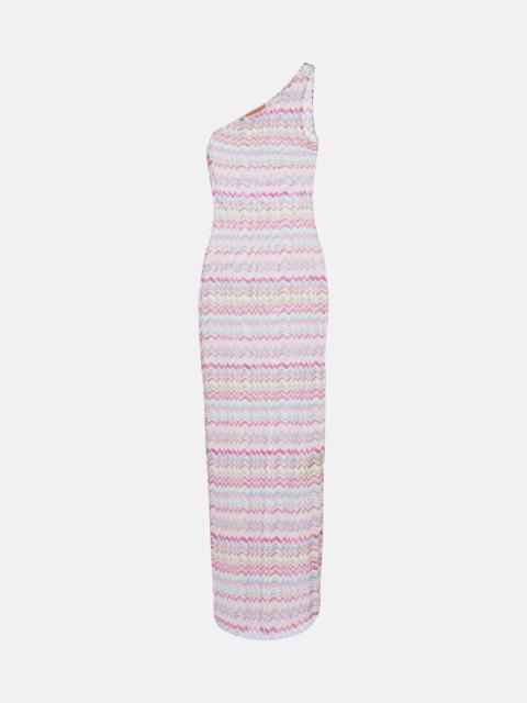 Missoni Zig Zag one-shoulder maxi dress
