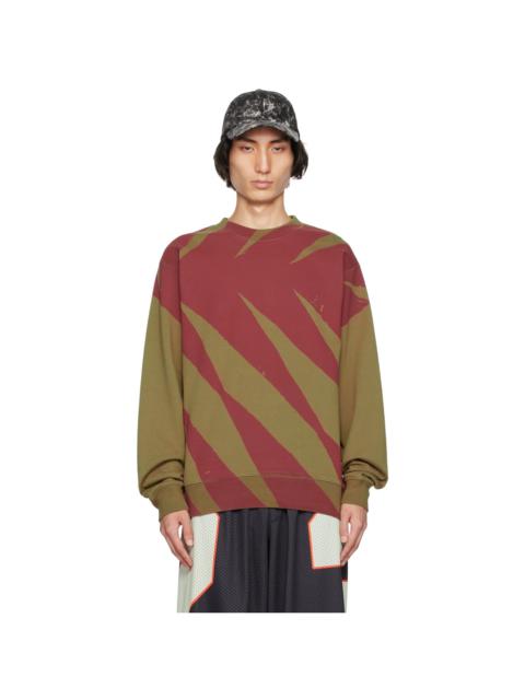 Khaki Screen-Printed Sweatshirt