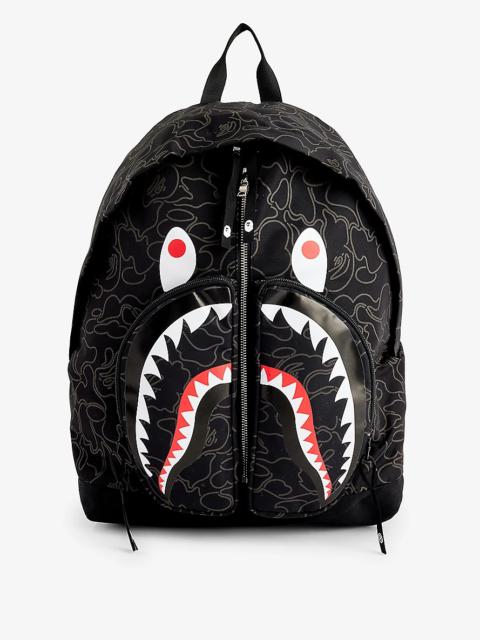 A BATHING APE® Camo Shark graphic-print woven backpack
