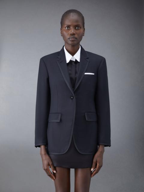 Super 120's Twill Tipping Elongated Sport Coat