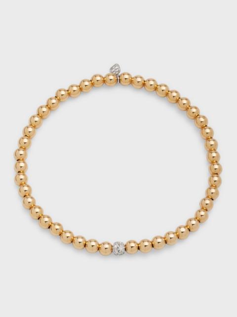 SYDNEY EVAN 14k White Gold Diamond Bead Ball Bracelet