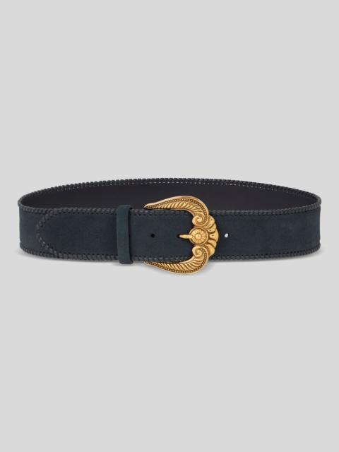 Etro SUEDE BELT WITH PAISLEY BUCKLE