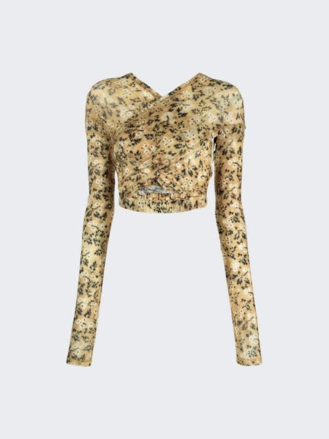 KNWLS Anti Cross-Over Cropped Top Wall Flower