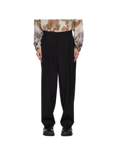 Black Pleated Trousers