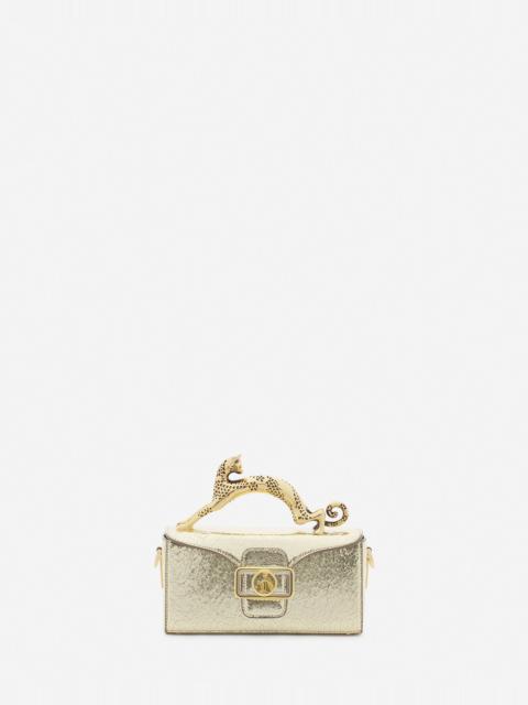 NANO PENCIL CAT BAG IN CRACKLED METALLIC LEATHER