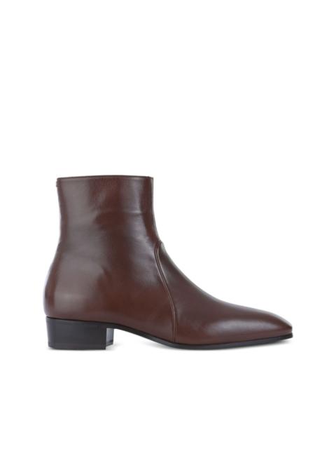 Valentino leather zip boots