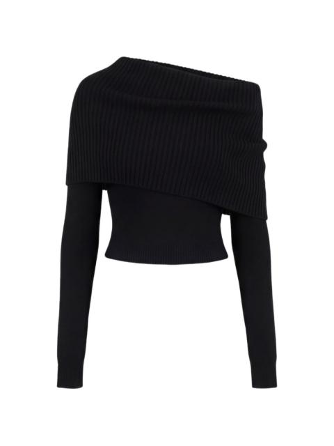 Monse fold-over backless sweater