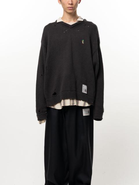 Maison MIHARAYASUHIRO Triple Layered Collared Knit Sweater