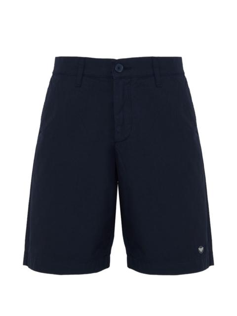 EMPORIO ARMANI logo-detail button-fastening cotton bermuda shorts