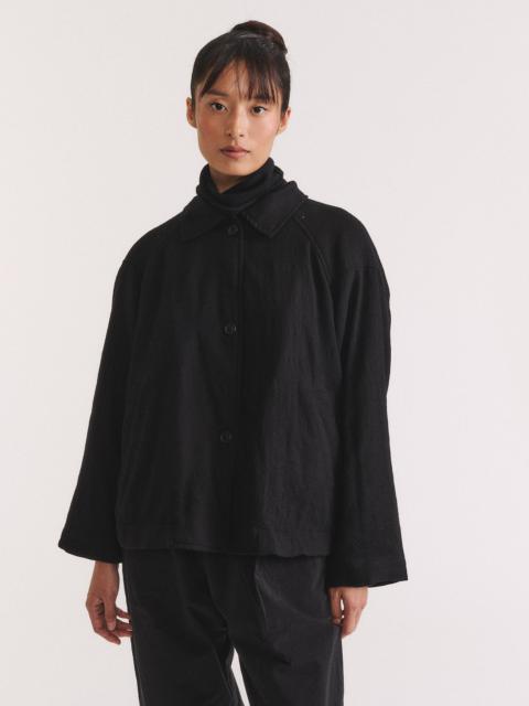 CASEY/CASEY DRAYS JACKET - OPEN WEAVE - BLACK