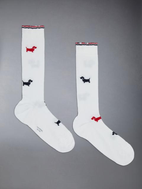 Thom Browne Cotton Mid Calf Scalloped Hector Socks