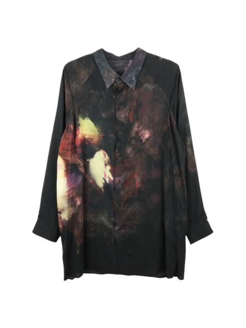 Yohji Yamamoto abstract-print long-sleeved shirt
