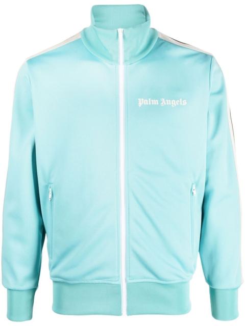 Palm Angels logo-print zip-up track jacket
