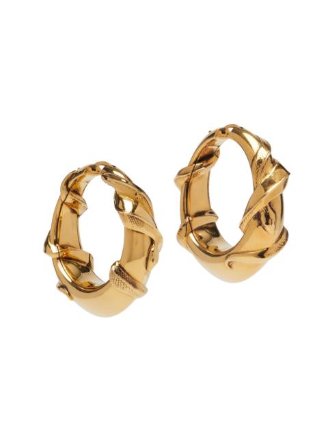 Alexander McQueen Women's Goldtone Snake Hoop Earrings - Gold
