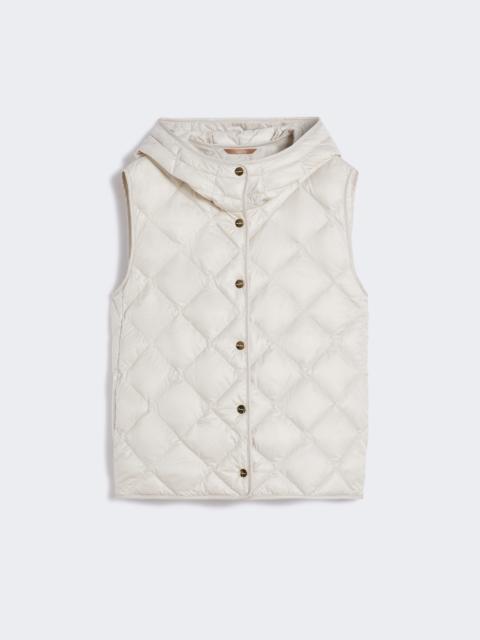 Max Mara TREFA Padded gilet in water-repellent diamond pattern fabric