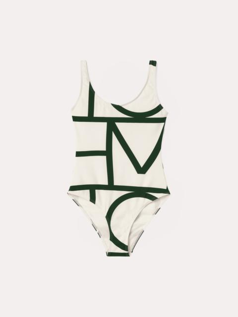 Monogram swimsuit ecru