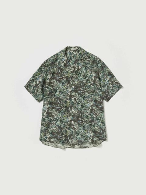 AURALEE PRINTED AIRY SILK HALF-SLEEVED SHIRT