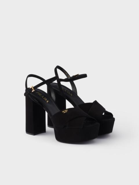 Prada Suede platform sandals