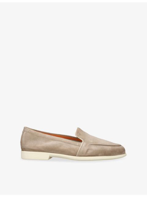 Santoni Malibu Suede Loafers