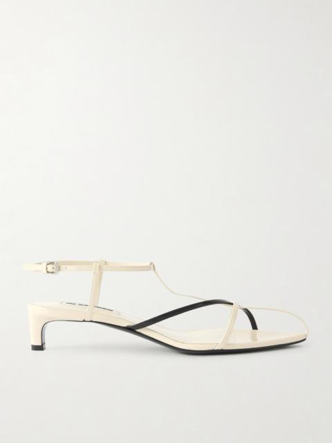 Jil Sander Two-tone Leather Slingback Sandals