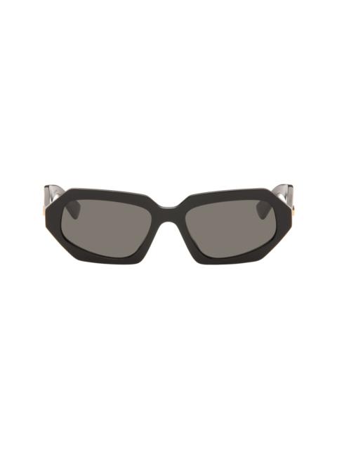 Bottega Veneta Black Classic Oval Sunglasses