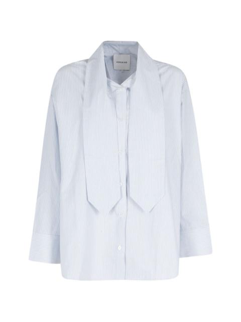 HERSKIND striped tie-detail shirt