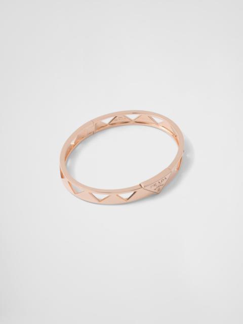 Prada Eternal Gold cut-out bangle bracelet in pink gold