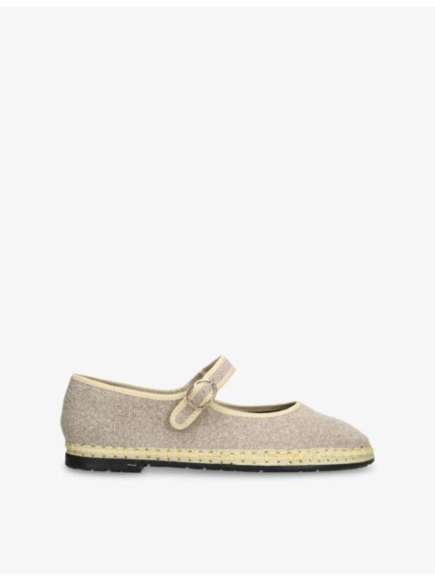 FLABELUS Imelda Linen Ballet Flats