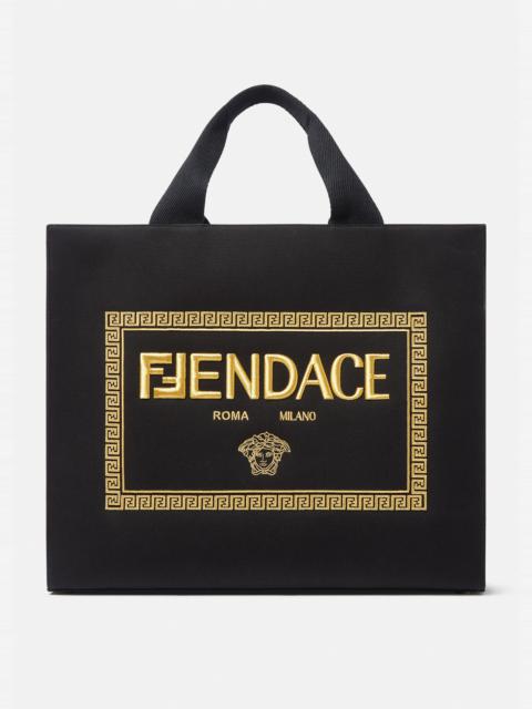 VERSACE Fendace Logo Large Tote Bag