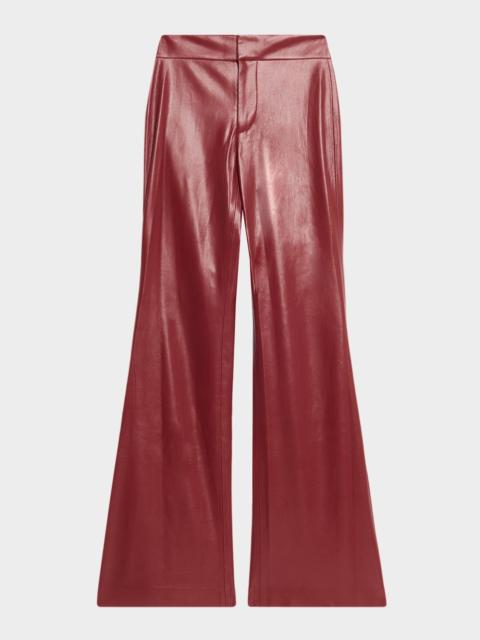 Alice + Olivia Andrew Vegan Leather Bootcut Pants