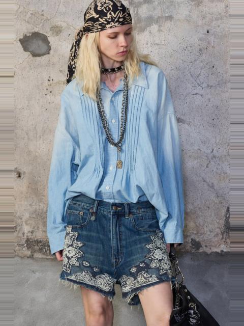 R13 PINTUCK DROPNECK SHIRT