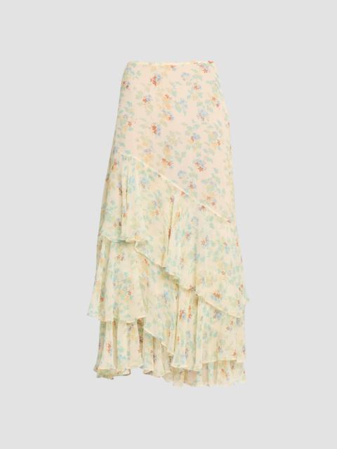 ULLA JOHNSON Women's Delfina Floral Silk Blouse - Moon Petal
