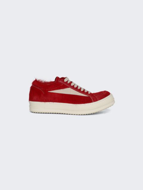 Rick Owens Scarpe In Pelliccia Vintage Sneakers Cardinal Red