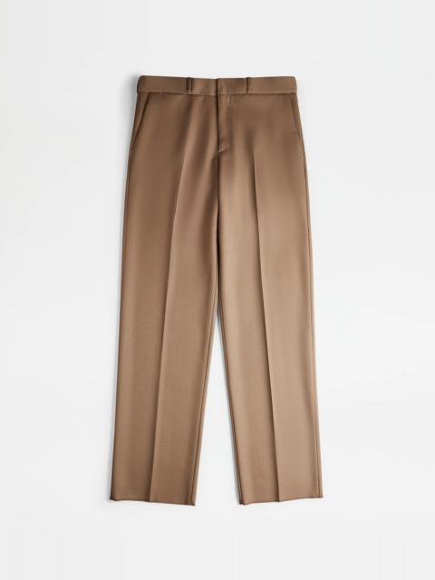 Tod's CLASSIC PANTS IN WOOL - BEIGE
