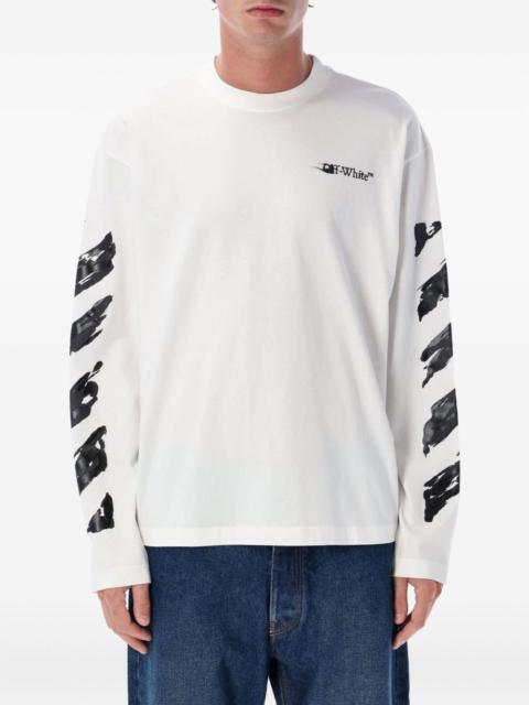 arrow-print long-sleeve T-shirt