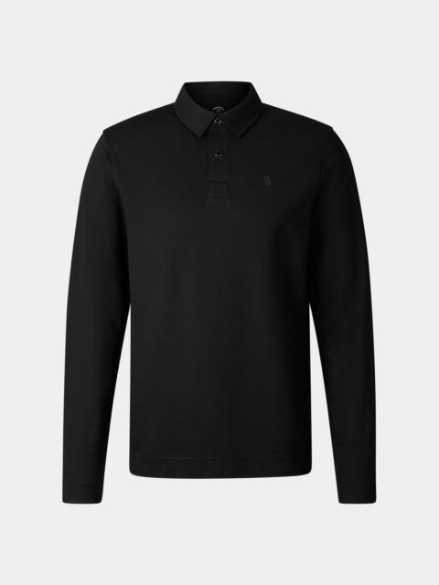 BOGNER Timon polo long-sleeved top in Black