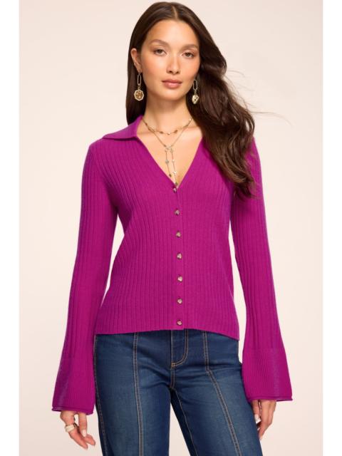 RAMY BROOK Cathy Cashmere Cardigan Sweater | RASPBERRY