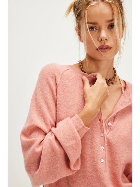FREE PEOPLE Porta Cashmere Henley Sweater