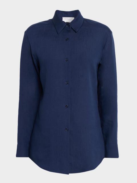 GABRIELA HEARST Reyes Button-Front Linen Shirt