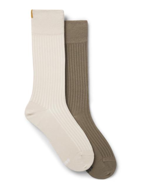 BOSS TWO-PACK OF RIBBED SOCKS IN A REGULAR LENGTH