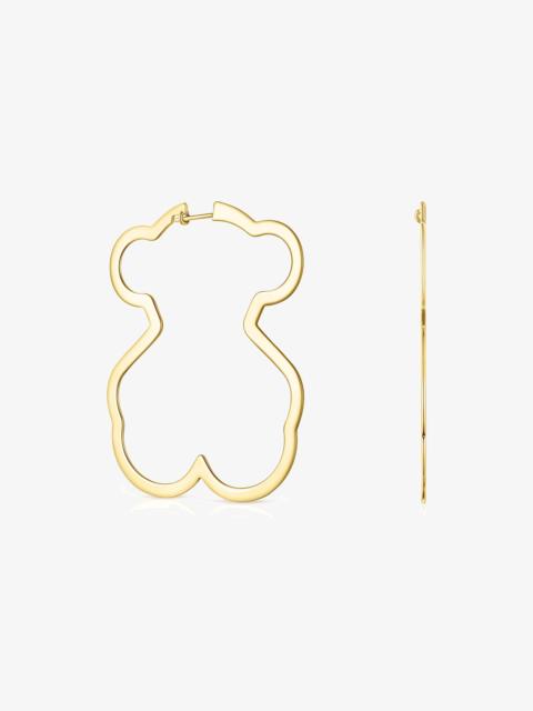 TOUS Silueta bear Earrings in 18K gold vermeil