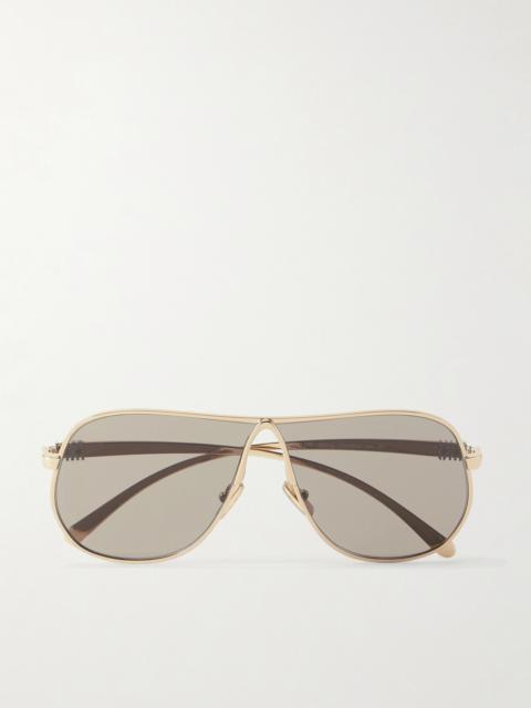 Miu Miu Aviator-style Gold-tone Sunglasses