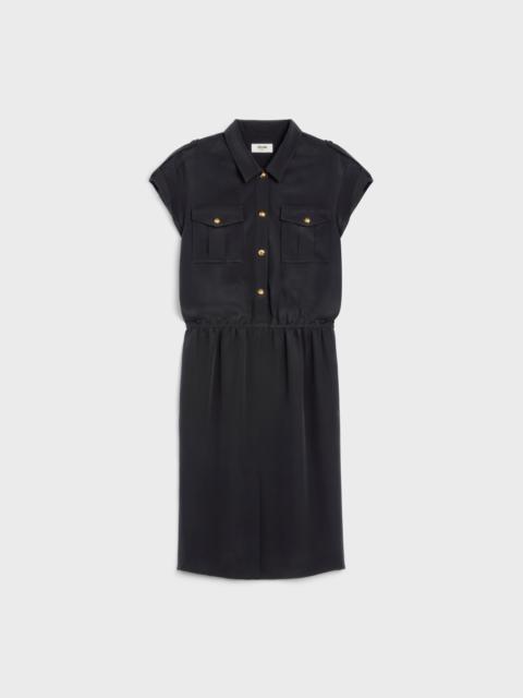 CELINE SHIRT DRESS IN SILK CLOTH