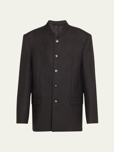 MARIE ADAM-LEENAERDT Pinched Mao Wool Jacket