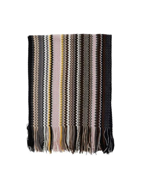 chevron fringed scarf