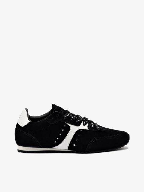 Larroudé Stella Sneaker In Black Suede