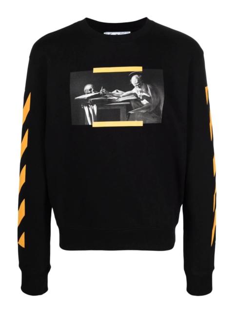 Off-White Caravaggio Painting Slim Crewneck Black