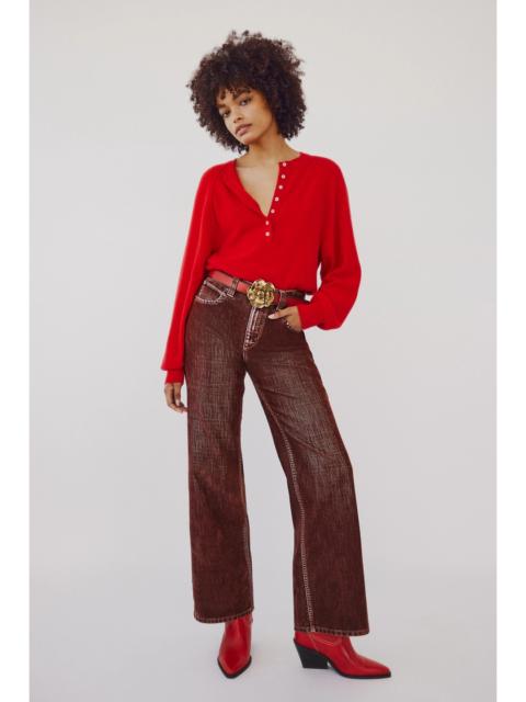 FREE PEOPLE Porta Cashmere Henley Sweater